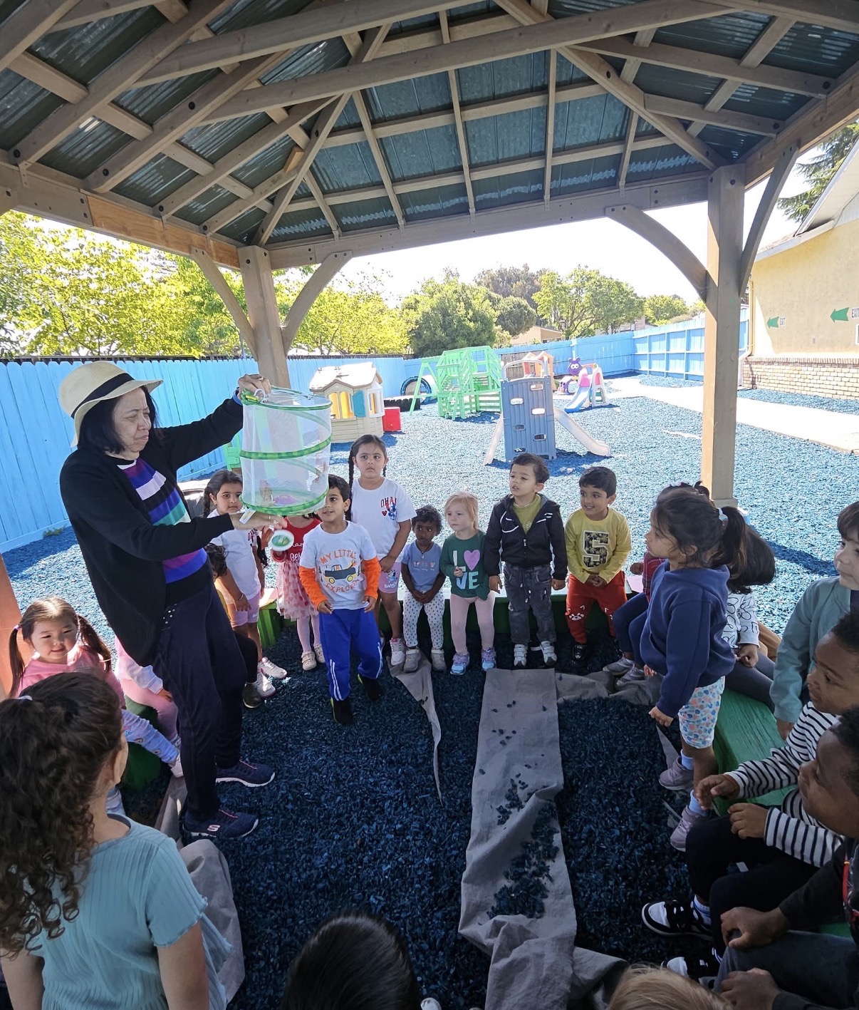 Child engaged with educational materials